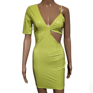 KToo Cut Out Dress - Highlighter Yellow (Size S)